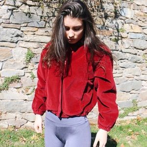 Burgundy Bomber Jacket